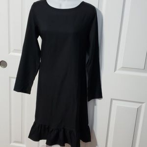 Womens black ruffle bottle dress size Medium new
